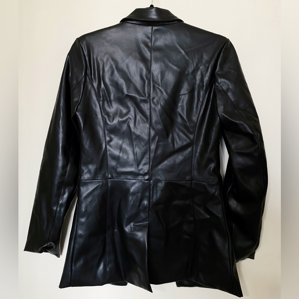 Leather blazer jacket - Picture 2 of 2